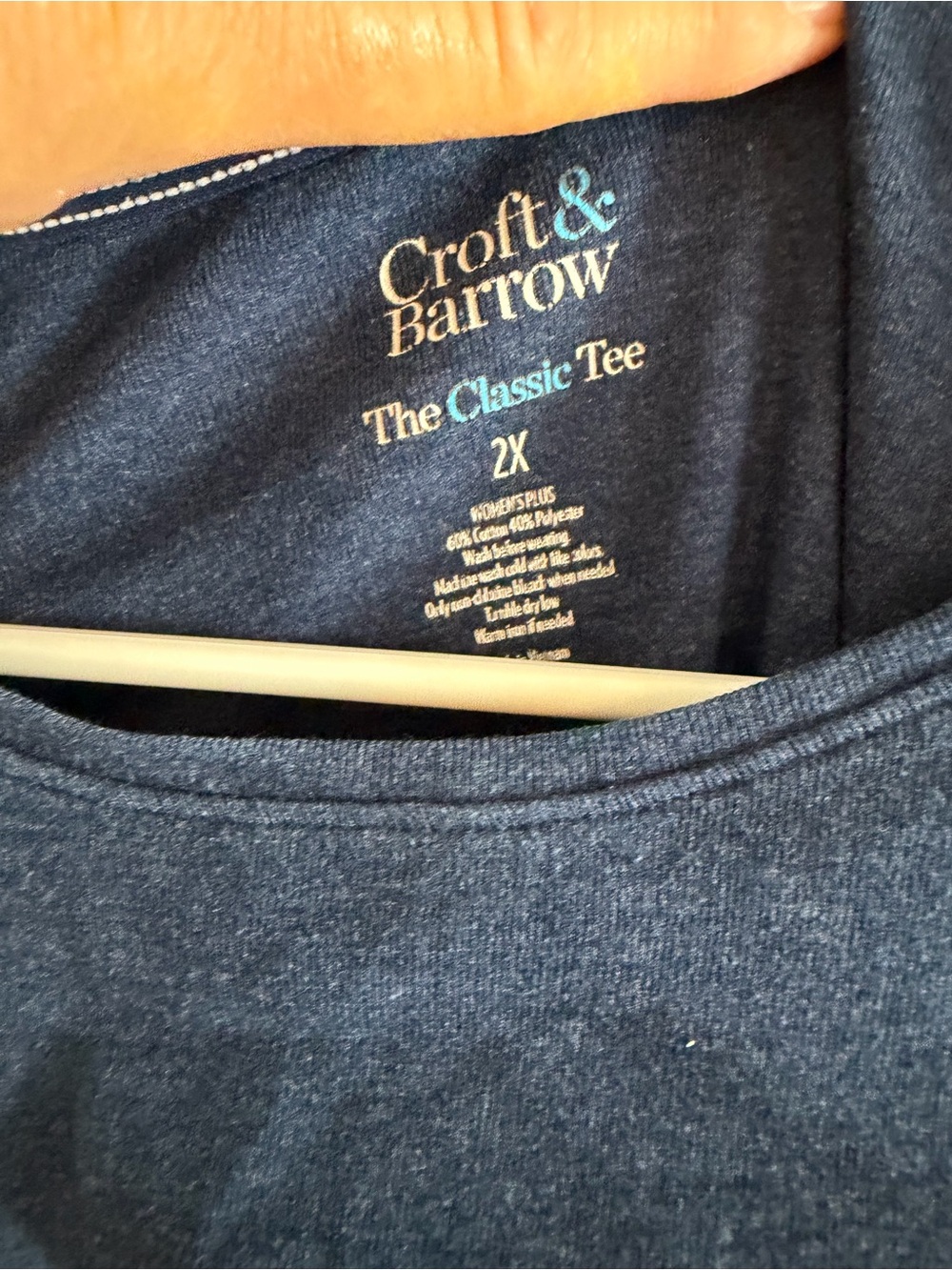 croft & barrow Navy Blue Classic Tee